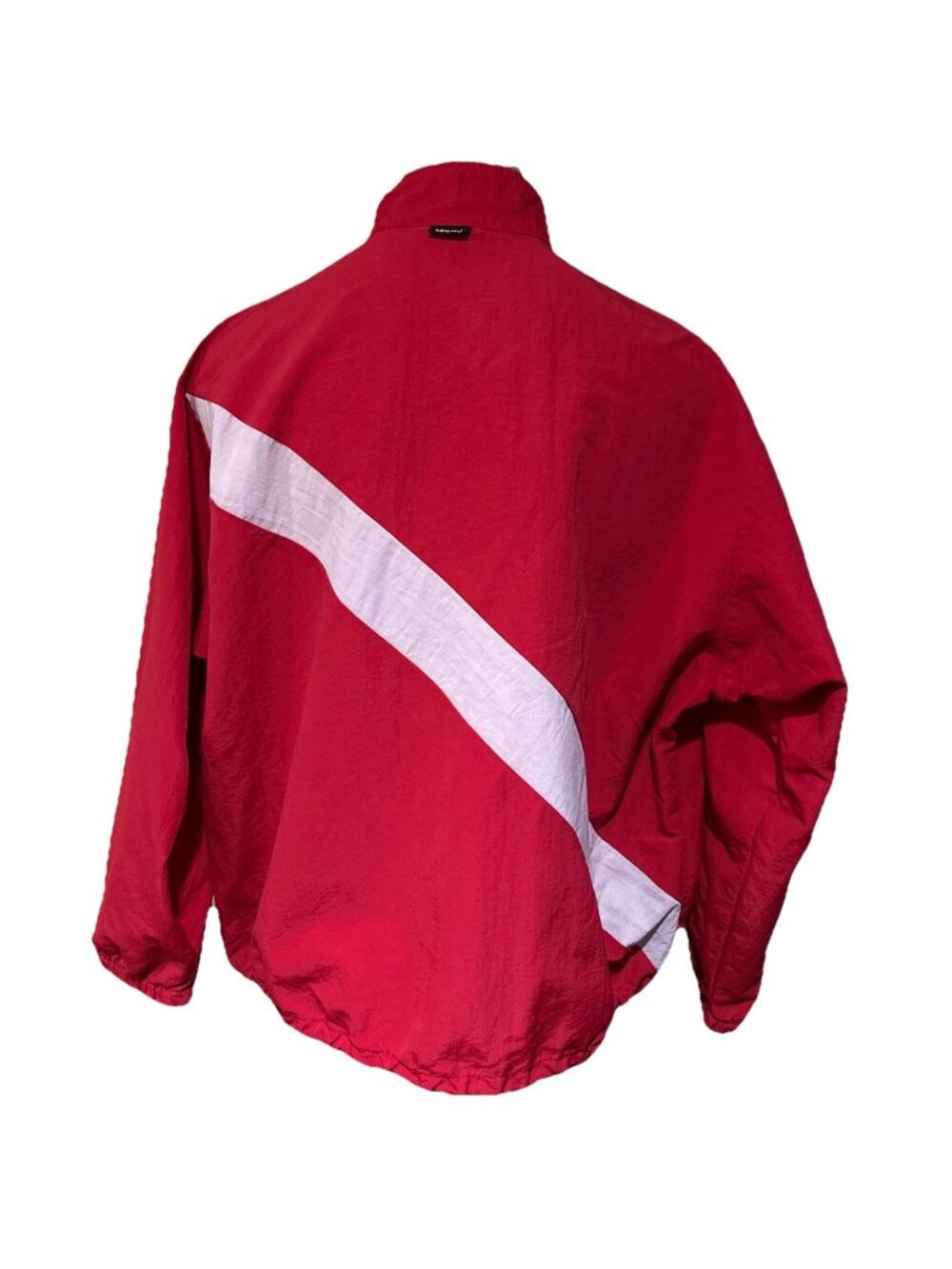 Vintage Uzzi Scuba Dive Flag Swim Jacket Red White Stripe Men's